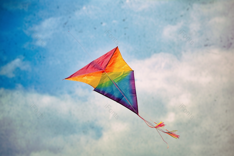 明朗的好天气放彩色风筝高清摄影图,高清,摄影图,摄影图片,图片大全,摄影图免费下载